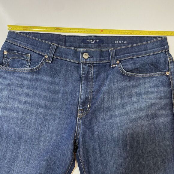 Fidelity Denim Men’s 50-11 Calvary Relaxed Blue Jeans Sz 40x30 Stretch Designer - Picture 7 of 10